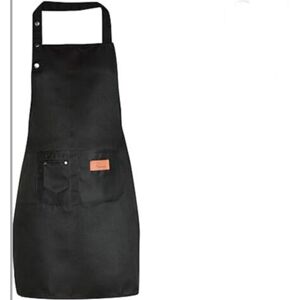MCBOSON Kitchen apron for men and women with pockets - Fits large sizes - Water resistant, Black MCBOSON Kitchen apron for men and women with pockets - Fits large sizes - Water resistant, Black