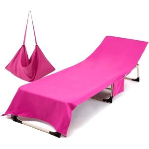 ODIPIE Microfiber Beach Chair Cover, Beach Towel with Storage Pockets, Foldable Lightweight Sun Lounger Cover for Sunbathing, Garden (Pink) ODIPIE Microfiber Beach Chair Cover, Beach Towel with Storage Pockets, Foldable Lightweight Sun Lounger Cover for Sunbathing, Garden (Pink)