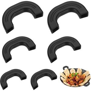 TEHTUY Pairs of Universal Pot Handles, Heat Resistant Silicone Pot Handle Lids for Woks, Pans, Hobs and Cast Iron Oven Mitts (Black, 3 Sizes) TEHTUY Pairs of Universal Pot Handles, Heat Resistant Silicone Pot Handle Lids for Woks, Pans, Hobs and Cast Iron Oven Mitts (Black, 3 Sizes)
