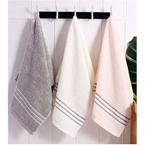 Linghhang - Towel Sets 3 Hand Towels Bath Towels 34x74 cm Cotton Towels Pink, White and Grey Wipes Absorbent Towels for Kitchen Bathroom Linghhang - Towel Sets 3 Hand Towels Bath Towels 34x74 cm Cotton Towels Pink, White and Grey Wipes Absorbent Towels for Kitchen Bathroom