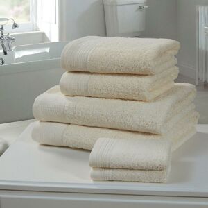 RAPPORT HOME Rapport Chatsworth Cream 6 Piece Luxurious Super Soft Egyptian Combed Cotton Towel Bale RAPPORT HOME Rapport Chatsworth Cream 6 Piece Luxurious Super Soft Egyptian Combed Cotton Towel Bale
