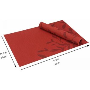 Cyslmuk - Red)Set of 6 Washable Placemats Non-Slip Heat Resistant Wear Resistant Easy to Clean Cyslmuk - Red)Set of 6 Washable Placemats Non-Slip Heat Resistant Wear Resistant Easy to Clean