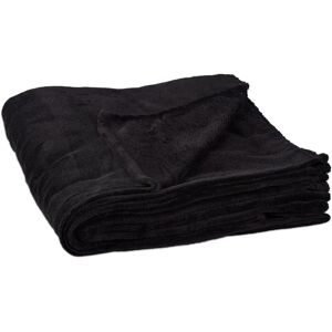 Relaxdays - Set of 4 Extra-Large Fleece Blankets, Wash at 30°C, Sofa Throw, Soft & Cosy, 200 x 220 cm, Polyester, Black Relaxdays - Set of 4 Extra-Large Fleece Blankets, Wash at 30°C, Sofa Throw, Soft & Cosy, 200 x 220 cm, Polyester, Black