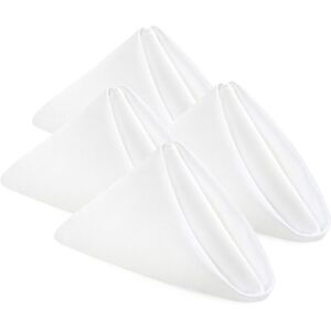 BASETBL Reusable fabric napkins, set of 24, soft polyester, 43x43 cm, white, for events, weddings, family meals, parties BASETBL Reusable fabric napkins, set of 24, soft polyester, 43x43 cm, white, for events, weddings, family meals, parties