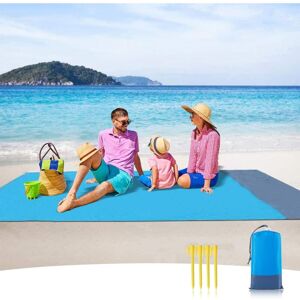 WOIYIC Sand-Free Beach Blanket, Waterproof Beach Mat, 210 x 200 cm, 4 Corner Fixings, Beach Mat for Beach, Travel, Camping, Hiking, Picnics, and Holidays WOIYIC Sand-Free Beach Blanket, Waterproof Beach Mat, 210 x 200 cm, 4 Corner Fixings, Beach Mat for Beach, Travel, Camping, Hiking, Picnics, and Holidays