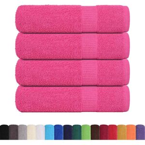 vidaXL Pink Cotton Shower Towels 70x140cm - Shower Towels vidaXL Pink Cotton Shower Towels 70x140cm - Shower Towels