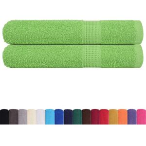Sauna Towels 2 pcs Apple Green 80x200 cm 360 gsm 100% Cotton Vidaxl Sauna Towels 2 pcs Apple Green 80x200 cm 360 gsm 100% Cotton Vidaxl