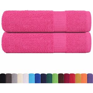 Hand Towels 2 pcs Pink 50x100 cm 360 gsm 100% Cotton Vidaxl Hand Towels 2 pcs Pink 50x100 cm 360 gsm 100% Cotton Vidaxl
