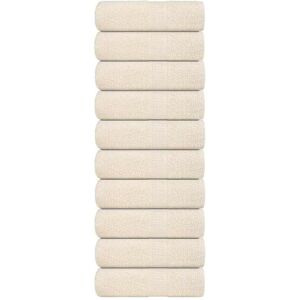 vidaXL Cream Soap Towels - 10 pcs 30x30 cm - Cotton vidaXL Cream Soap Towels - 10 pcs 30x30 cm - Cotton