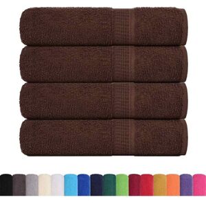 Hand Towels 4 pcs Brown 50x100 cm 360 gsm 100% Cotton vidaXL Hand Towels 4 pcs Brown 50x100 cm 360 gsm 100% Cotton vidaXL
