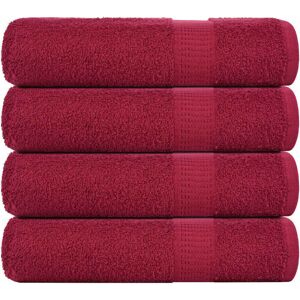 Bath Towels 4 pcs Bordeaux 100x150 cm 360 gsm 100% Cotton Vidaxl Bath Towels 4 pcs Bordeaux 100x150 cm 360 gsm 100% Cotton Vidaxl