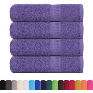 Shower Towels 4 pcs Purple 70x140 cm 360 gsm 100% Cotton Vidaxl Shower Towels 4 pcs Purple 70x140 cm 360 gsm 100% Cotton Vidaxl