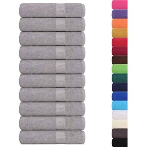 vidaXL 70x140cm Grey Cotton Shower Towels - Shower Towels vidaXL 70x140cm Grey Cotton Shower Towels - Shower Towels
