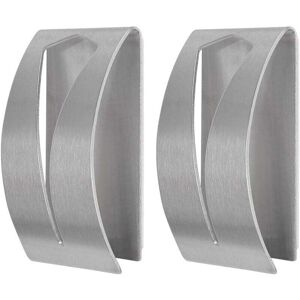 Ymyny - Set of 2 self-adhesive towel holder wall hooks bathroom stainless steel for bath towels/dish towels/aprons/garbage bag kitchen home bathroom Ymyny - Set of 2 self-adhesive towel holder wall hooks bathroom stainless steel for bath towels/dish towels/aprons/garbage bag kitchen home bathroom