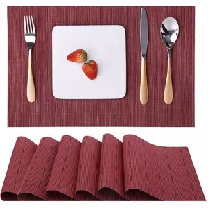 TORMATOR Set of 6 washable and easy-to-clean vinyl placemats – heat-resistant and washable placemats for dining table – 43.2 x 30.5 cm TORMATOR Set of 6 washable and easy-to-clean vinyl placemats – heat-resistant and washable placemats for dining table – 43.2 x 30.5 cm