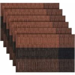 TORMATOR Set of 6 Washable PVC Placemats, Non-Slip, Wear-Resistant, Heat-Resistant, Easy to Clean and Store, 45cm x 30cm TORMATOR Set of 6 Washable PVC Placemats, Non-Slip, Wear-Resistant, Heat-Resistant, Easy to Clean and Store, 45cm x 30cm