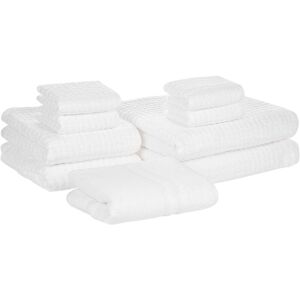Beliani White Cotton Set of 9 Towels - Bath & Guest Accessories Beliani White Cotton Set of 9 Towels - Bath & Guest Accessories