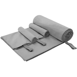 Sports Towel Set 3 pcs Dark Grey Polyester and Polyamide vidaXL Sports Towel Set 3 pcs Dark Grey Polyester and Polyamide vidaXL