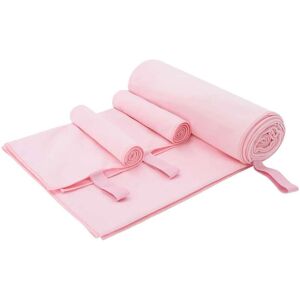 Sports Towel Set 3 pcs Pink Polyester and Polyamide vidaXL Sports Towel Set 3 pcs Pink Polyester and Polyamide vidaXL