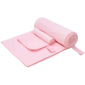 Sports Towel Set 2 pcs Pink Fabric vidaXL Sports Towel Set 2 pcs Pink Fabric vidaXL