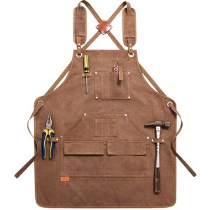 ANPVIZ Super thick canvas apron, multifunctional pocket, kitchen, manicure, cleaning uniform, woodworking, mechanic, farm, ranch, protective apron ANPVIZ Super thick canvas apron, multifunctional pocket, kitchen, manicure, cleaning uniform, woodworking, mechanic, farm, ranch, protective apron