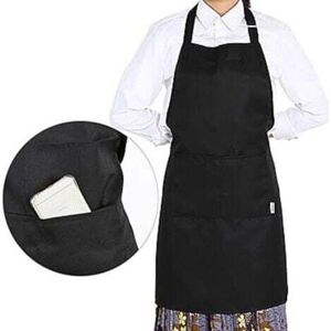 MCBOSON Unisex Kitchen Apron with Two Front Pockets for Cooking Barbecue Restaurant MCBOSON Unisex Kitchen Apron with Two Front Pockets for Cooking Barbecue Restaurant
