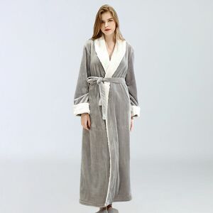 ONTWAY Peignoir Polaire Femme, Robe de Chambre Peignoir à Doux avec Poches Hiver Cadeau de Noël l Gris ONTWAY Peignoir Polaire Femme, Robe de Chambre Peignoir à Doux avec Poches Hiver Cadeau de Noël l Gris