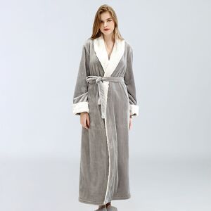 ODIPIE Women's Fleece Bathrobe, Soft Bathrobe, Dressing Gown with Pockets, Winter Christmas Gift, l, Grey ODIPIE Women's Fleece Bathrobe, Soft Bathrobe, Dressing Gown with Pockets, Winter Christmas Gift, l, Grey