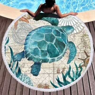 MCBOSON 1pc Round Microfiber Beach Towel for Beach Blanket, Bath Towel, Yoga Mat, Camping Blanket, Picnic Blanket, 150 cm MCBOSON 1pc Round Microfiber Beach Towel for Beach Blanket, Bath Towel, Yoga Mat, Camping Blanket, Picnic Blanket, 150 cm