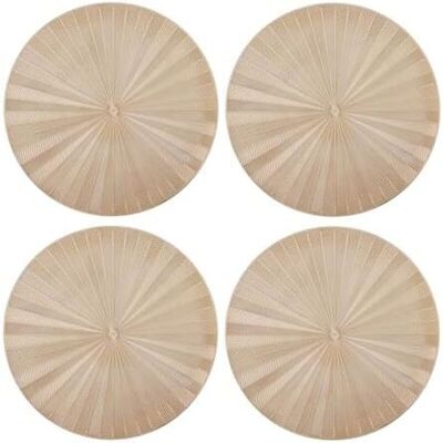 TORMATOR 40cm Set of 4 round metallic placemats for parties and receptions TORMATOR 40cm Set of 4 round metallic placemats for parties and receptions