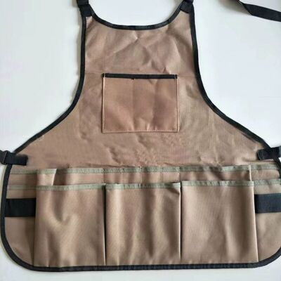 Linghhang - Adjustable Khaki Oxford Cloth Gardening Apron with Pockets, Waterproof Multi-Function Work Apron, Carpenter Apron, Linghhang - Adjustable Khaki Oxford Cloth Gardening Apron with Pockets, Waterproof Multi-Function Work Apron, Carpenter Apron,