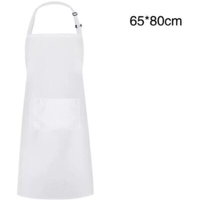 MCBOSON Apron, 65x80 cm, white, blister packed, 1 piece, You can create your own creative design of your favorite patterns MCBOSON Apron, 65x80 cm, white, blister packed, 1 piece, You can create your own creative design of your favorite patterns