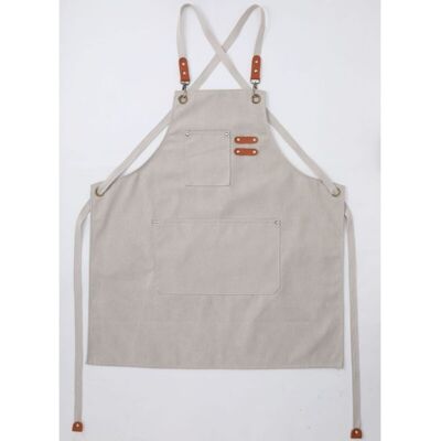 LINGHHANG (Beige) Men's Kitchen Apron, Canvas Apron with 3 Pockets, Waterproof and Adjustable, for BBQ, Restaurant, Garden, Carpentry, 78 x 68cm LINGHHANG (Beige) Men's Kitchen Apron, Canvas Apron with 3 Pockets, Waterproof and Adjustable, for BBQ, Restaurant, Garden, Carpentry, 78 x 68cm