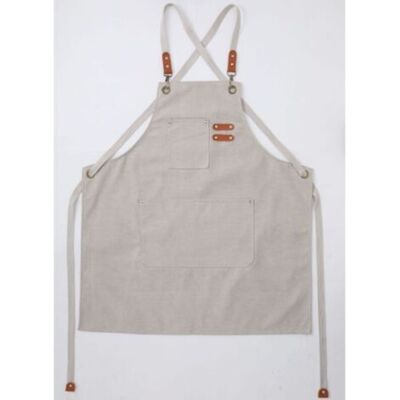 MCBOSON (Beige) Men's Kitchen Apron Canvas Aprons with 3 Pockets Waterproof and Adjustable Apron for Barbecue, Restaurant, Garden, Carpenter,78 x 68cm MCBOSON (Beige) Men's Kitchen Apron Canvas Aprons with 3 Pockets Waterproof and Adjustable Apron for Barbecue, Restaurant, Garden, Carpenter,78 x 68cm