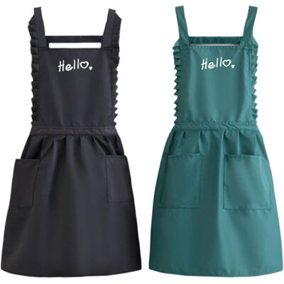 Ccykxa - 2 Pack Women's Kitchen Apron, Women's Kitchen Apron, Waitress Apron, Women's Apron for Family Kitchen, Restaurant Ccykxa - 2 Pack Women's Kitchen Apron, Women's Kitchen Apron, Waitress Apron, Women's Apron for Family Kitchen, Restaurant