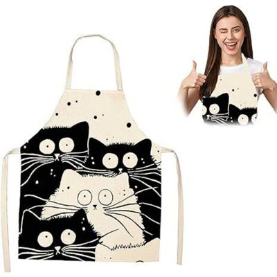CCYKXA 55 x 68 cm Women's Linen Kitchen Apron, Animated Personalized Apron for Home Kitchens, Cafes, Outdoor Barbecues, and Restaurants CCYKXA 55 x 68 cm Women's Linen Kitchen Apron, Animated Personalized Apron for Home Kitchens, Cafes, Outdoor Barbecues, and Restaurants