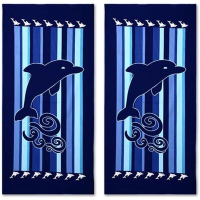 Ccykxa - Beach Towel (Dolphin - 2pcs, 2pcs) Microfiber Travel Towel, Absorbent Quick Dry Towel for Swimmers, Sand Proof Beach Towel for Women, Men, Ccykxa - Beach Towel (Dolphin - 2pcs, 2pcs) Microfiber Travel Towel, Absorbent Quick Dry Towel for Swimmers, Sand Proof Beach Towel for Women, Men,