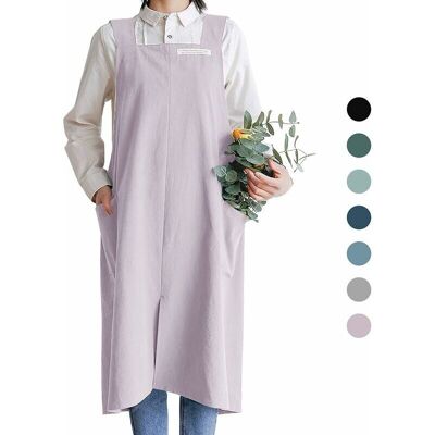 Rose - Cotton Aprons for Women and Men Crossover Apron with Pockets Rose - Cotton Aprons for Women and Men Crossover Apron with Pockets