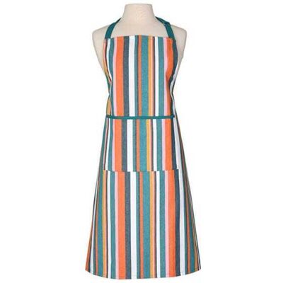 Recycled Cotton Striped Adult Apron Teal - Dexam Recycled Cotton Striped Adult Apron Teal - Dexam