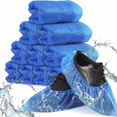 Coavas - Disposable Non-Slip Indoor Shoe Covers - 100 Pack (50 Pairs) Premium cpe Waterproof Shoe Covers, Fits up to Size 11 us for Men and 13 us for Coavas - Disposable Non-Slip Indoor Shoe Covers - 100 Pack (50 Pairs) Premium cpe Waterproof Shoe Covers, Fits up to Size 11 us for Men and 13 us for