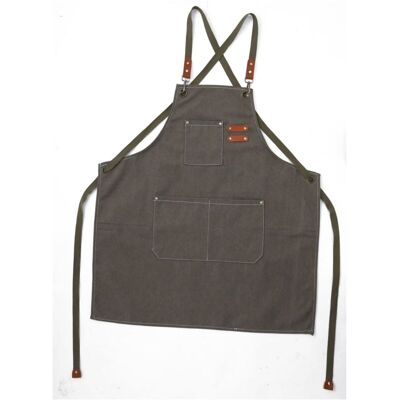 Linghhang - Grey Green)Men's Kitchen Apron Canvas Aprons with 3 Pockets Waterproof and Adjustable Apron for Barbecue, Restaurant, Garden, Carpenter, Linghhang - Grey Green)Men's Kitchen Apron Canvas Aprons with 3 Pockets Waterproof and Adjustable Apron for Barbecue, Restaurant, Garden, Carpenter,