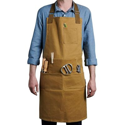 Linghhang - Heavy Duty Water Resistant Waxed Canvas Apron Tool Apron Workshop diy Home/Garden Hairdresser Chef Waist/Neck Adjustable Straps Unisex Linghhang - Heavy Duty Water Resistant Waxed Canvas Apron Tool Apron Workshop diy Home/Garden Hairdresser Chef Waist/Neck Adjustable Straps Unisex