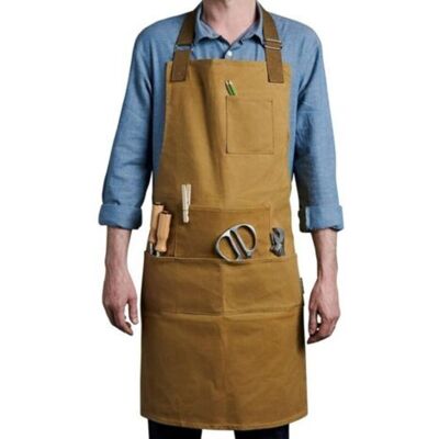 MCBOSON Heavy Duty Water Resistant Waxed Canvas Apron Tool Apron Workshop DIY Home/Garden Hairdresser Chef Waist/Neck Adjustable Straps Unisex MCBOSON Heavy Duty Water Resistant Waxed Canvas Apron Tool Apron Workshop DIY Home/Garden Hairdresser Chef Waist/Neck Adjustable Straps Unisex