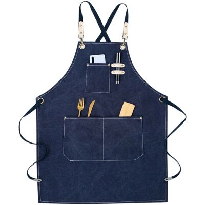 ANPVIZ High-quality cowboy apron with pockets for hairdresser, multifunctional waterproof waxed canvas apron, painter, gardener, barber for men and women, ANPVIZ High-quality cowboy apron with pockets for hairdresser, multifunctional waterproof waxed canvas apron, painter, gardener, barber for men and women,