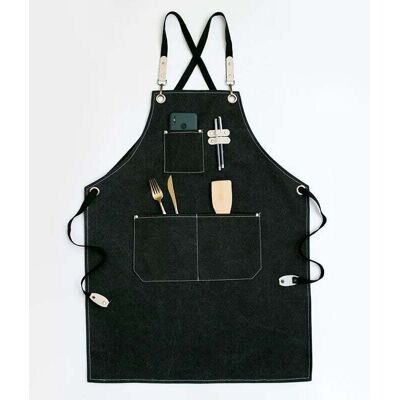 YMYNY High Quality Cowboy Apron with Pockets for Hairdresser, Waterproof Waxed Canvas Multi-Function Work Apron, Painter, Gardener, Hair Stylist for Women YMYNY High Quality Cowboy Apron with Pockets for Hairdresser, Waterproof Waxed Canvas Multi-Function Work Apron, Painter, Gardener, Hair Stylist for Women