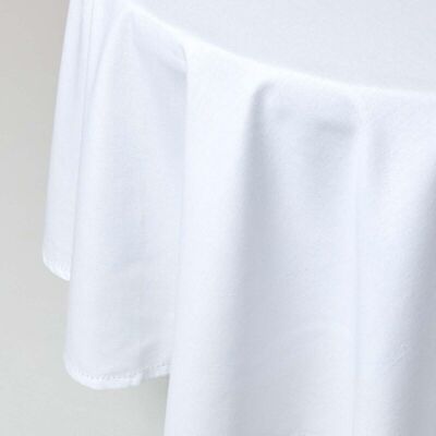 Homescapes White Cotton Round Tablecloth - Tablecloth Homescapes White Cotton Round Tablecloth - Tablecloth