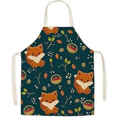 MCBOSON Kids Linen Apron with Cute Pattern for Kitchen, Painting, Gardening MCBOSON Kids Linen Apron with Cute Pattern for Kitchen, Painting, Gardening
