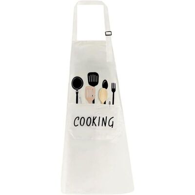 TORMATOR Kitchen Apron, Adjustable Waterproof Chef Apron with 2 Large Pockets for Women and Men, for Cooking, Gardening, Restaurant, Barbecue, Cafe TORMATOR Kitchen Apron, Adjustable Waterproof Chef Apron with 2 Large Pockets for Women and Men, for Cooking, Gardening, Restaurant, Barbecue, Cafe