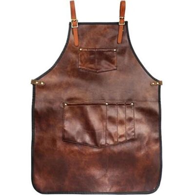 MCBOSON Men's Women's Chef Apron Waterproof Leather Apron with Pockets Cross Back Straps for Kitchen BBQ Cooking Barber Barista Work Apron (Style 1) MCBOSON Men's Women's Chef Apron Waterproof Leather Apron with Pockets Cross Back Straps for Kitchen BBQ Cooking Barber Barista Work Apron (Style 1)