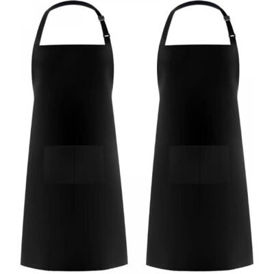 YMYNY Pack of Black Cooking Aprons for Men and Women, Cooking Utensil Holder Aprons with 2 Pockets for Grilling, Adjustable Gardening Apron for Adults for YMYNY Pack of Black Cooking Aprons for Men and Women, Cooking Utensil Holder Aprons with 2 Pockets for Grilling, Adjustable Gardening Apron for Adults for